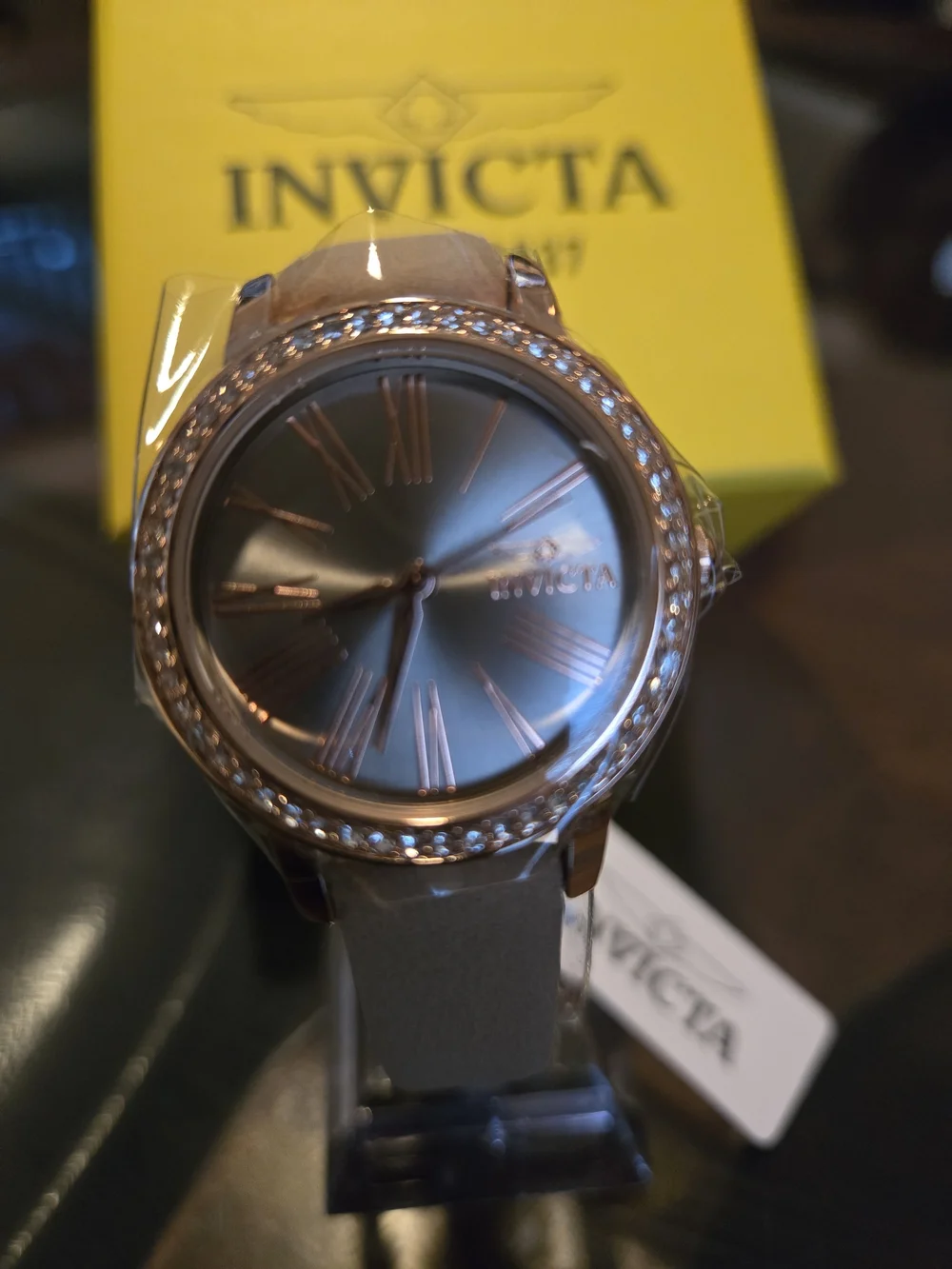 70447 Invicta Celestial Lady 31mm Ethera Rose Gold Khaki SD-006 Womens Watch